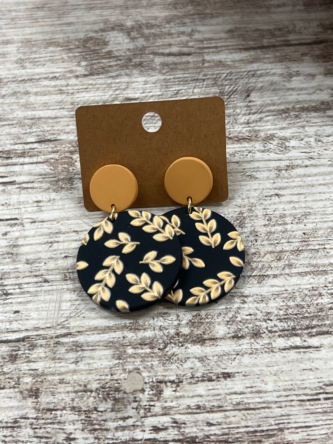 Yellow Leaf Dangle Earring