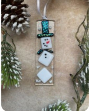 Fused Glass Snowman Ornament Workshop Sunday, December 7th @ 3:30