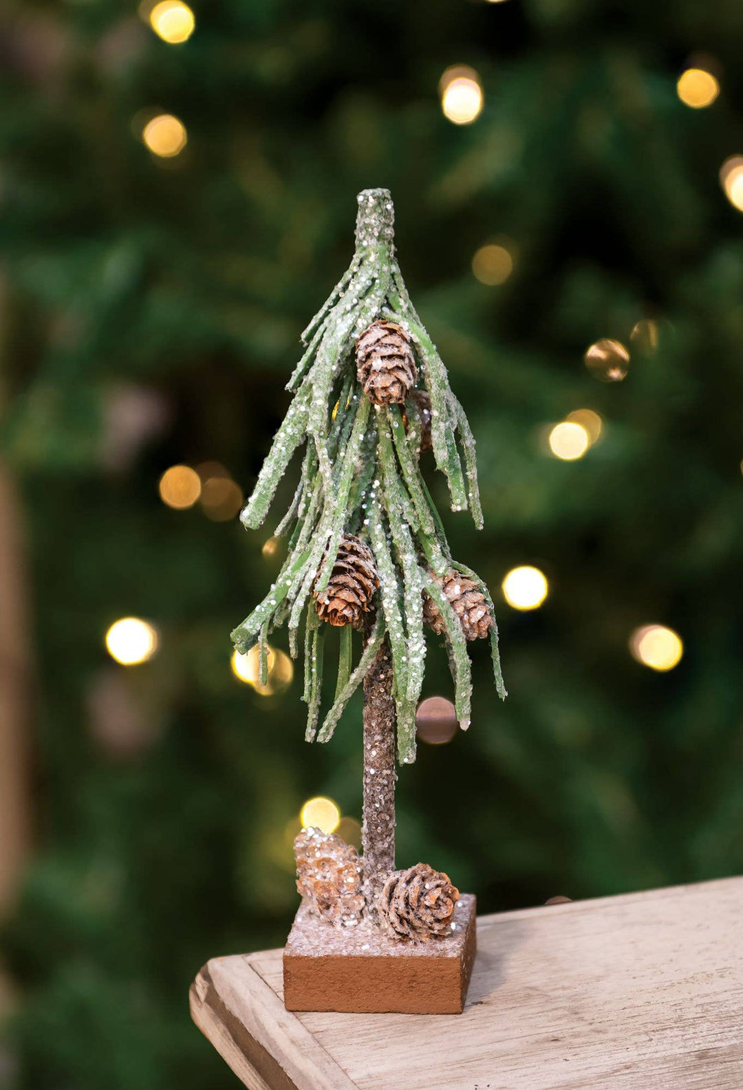 Glittered Pinecone Tree, 8 inch