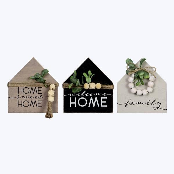 Wood Rustic Modern House Block Sign