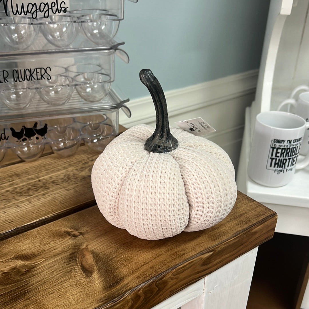 Cream Knit Pumpkin