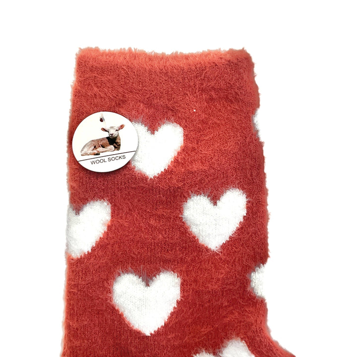 Furry Heart Winter Socks Acrylic Wool