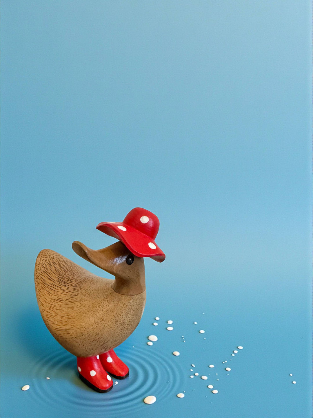 Polka Dot Hat Bamboo Ducky 