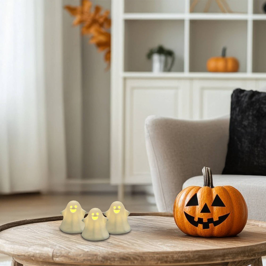 Battery-Operated Ceramic Ghosts
