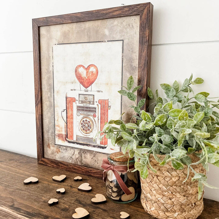 Vintage Valentine Radio Art Print