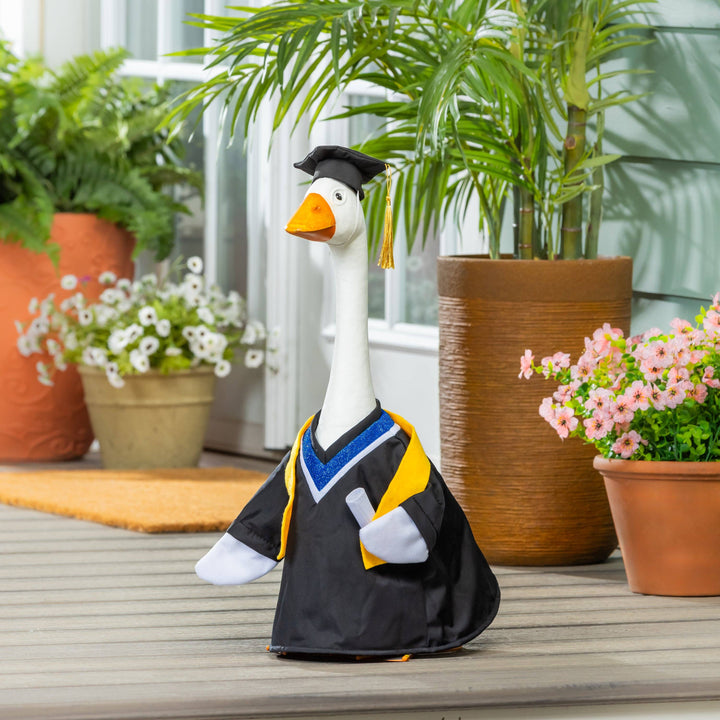 Porch Goose Statue, Metal, 21"H