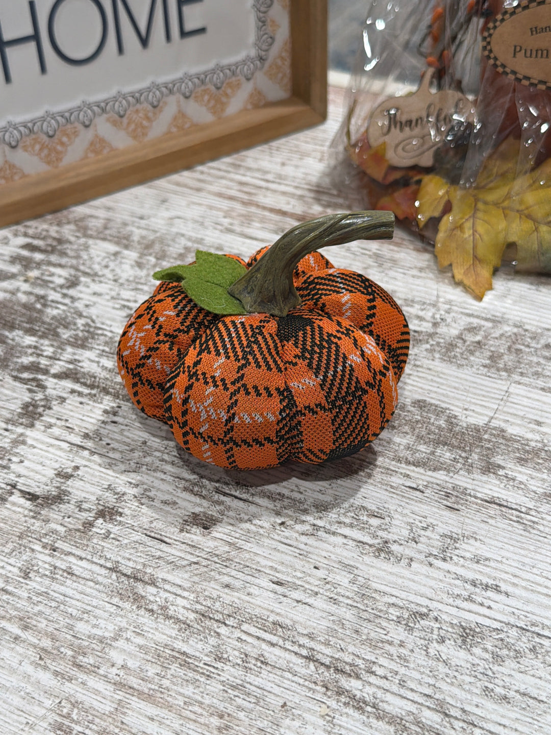 Plaid Orange Pumpkin