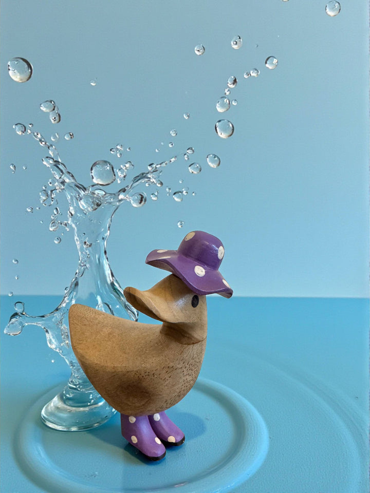Polka Dot Hat Bamboo Ducky 