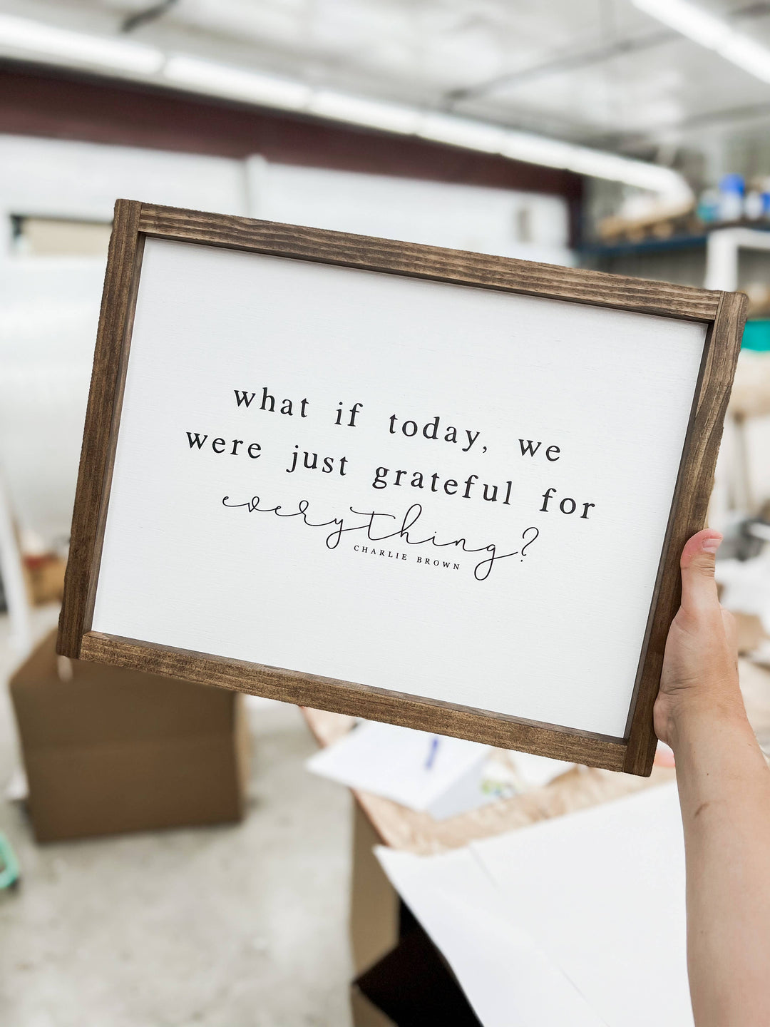 What If Today, We Were Just Grateful | Fall Wood Sign