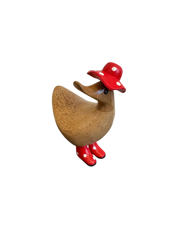 Polka Dot Hat Bamboo Ducky 
