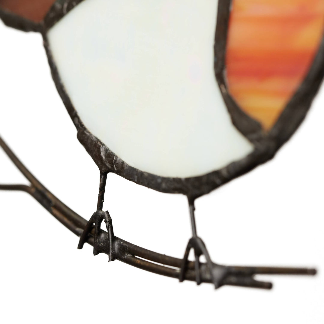 4.5"H Bird Quartet Stained Glass Window