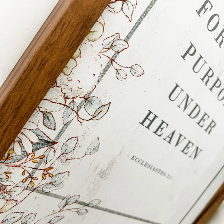 Bible Verse Sign - Ecclesiastes 3:1