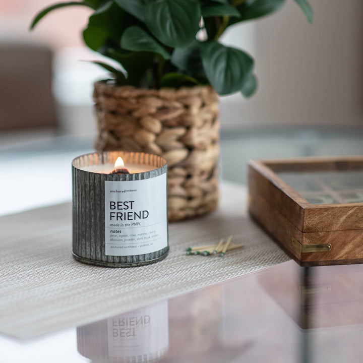 Best Friend Wood Wick Rustic Farmhouse Soy Candle