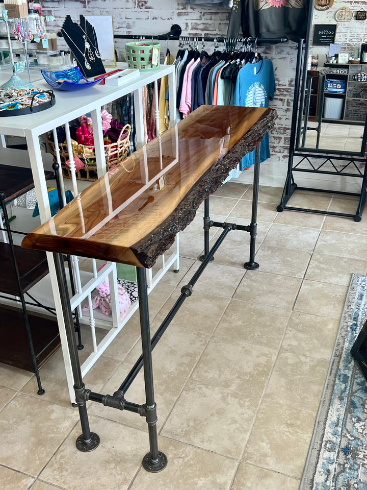 Black Walnut Live Edge Sofa Table