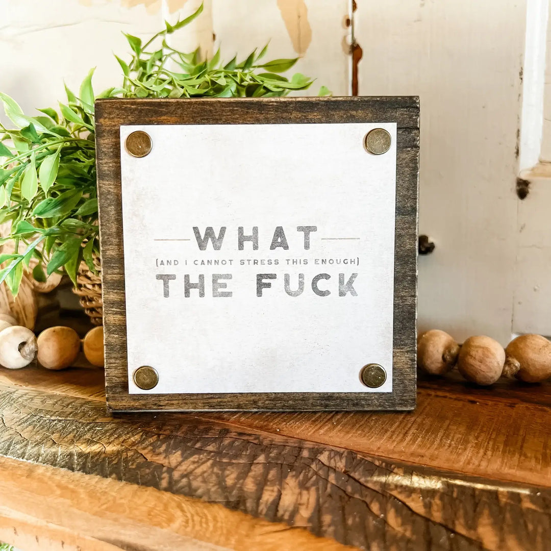 Funny Mini Wood Block Sign