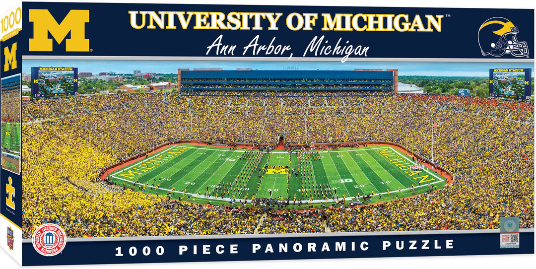 Michigan Wolverines - 1000 pc Panoramic Puzzle - Center View