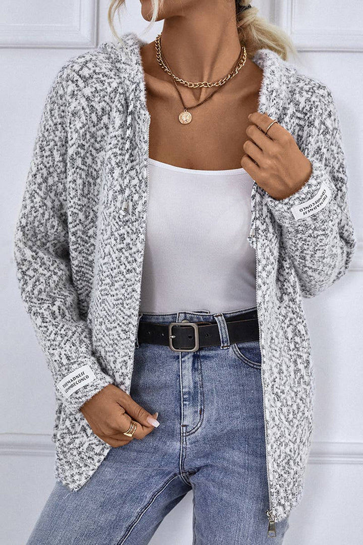 Casual Zip-Up  Hoodie Cardigan Sweater