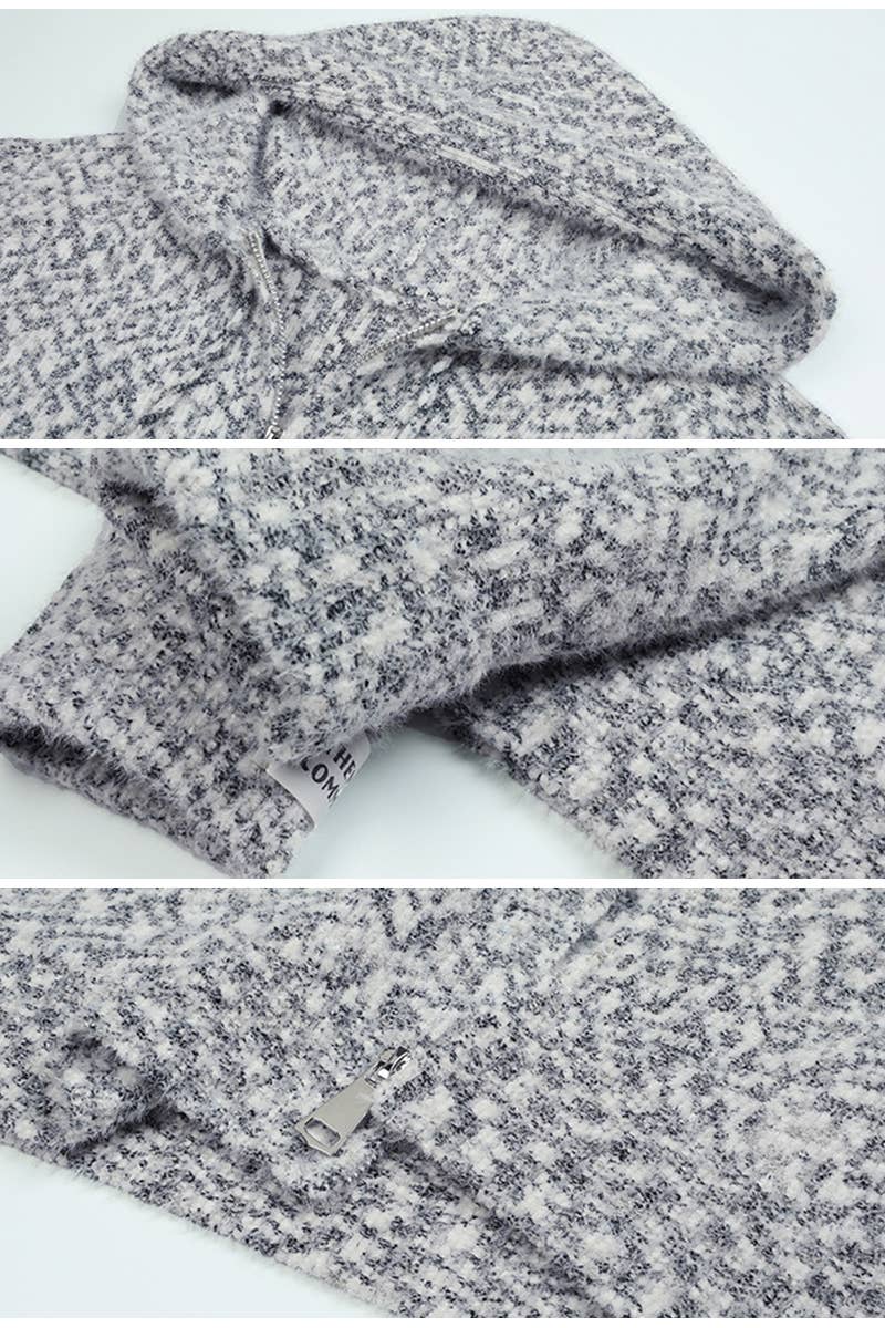 Casual Zip-Up  Hoodie Cardigan Sweater