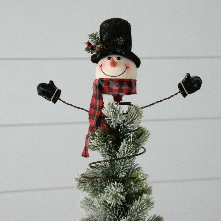 Snowman On Spring Tree Topper