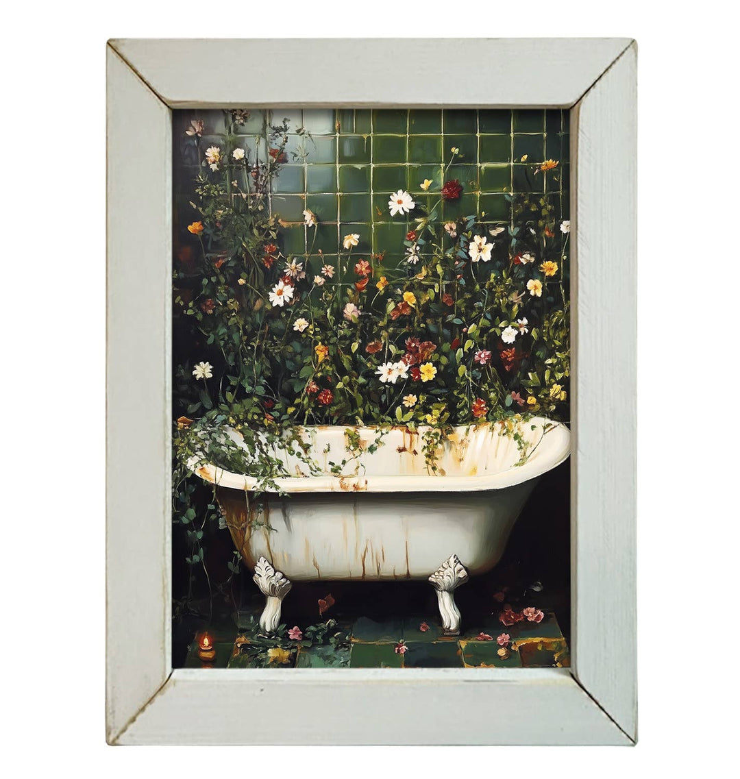 Vintage Green Bathtub