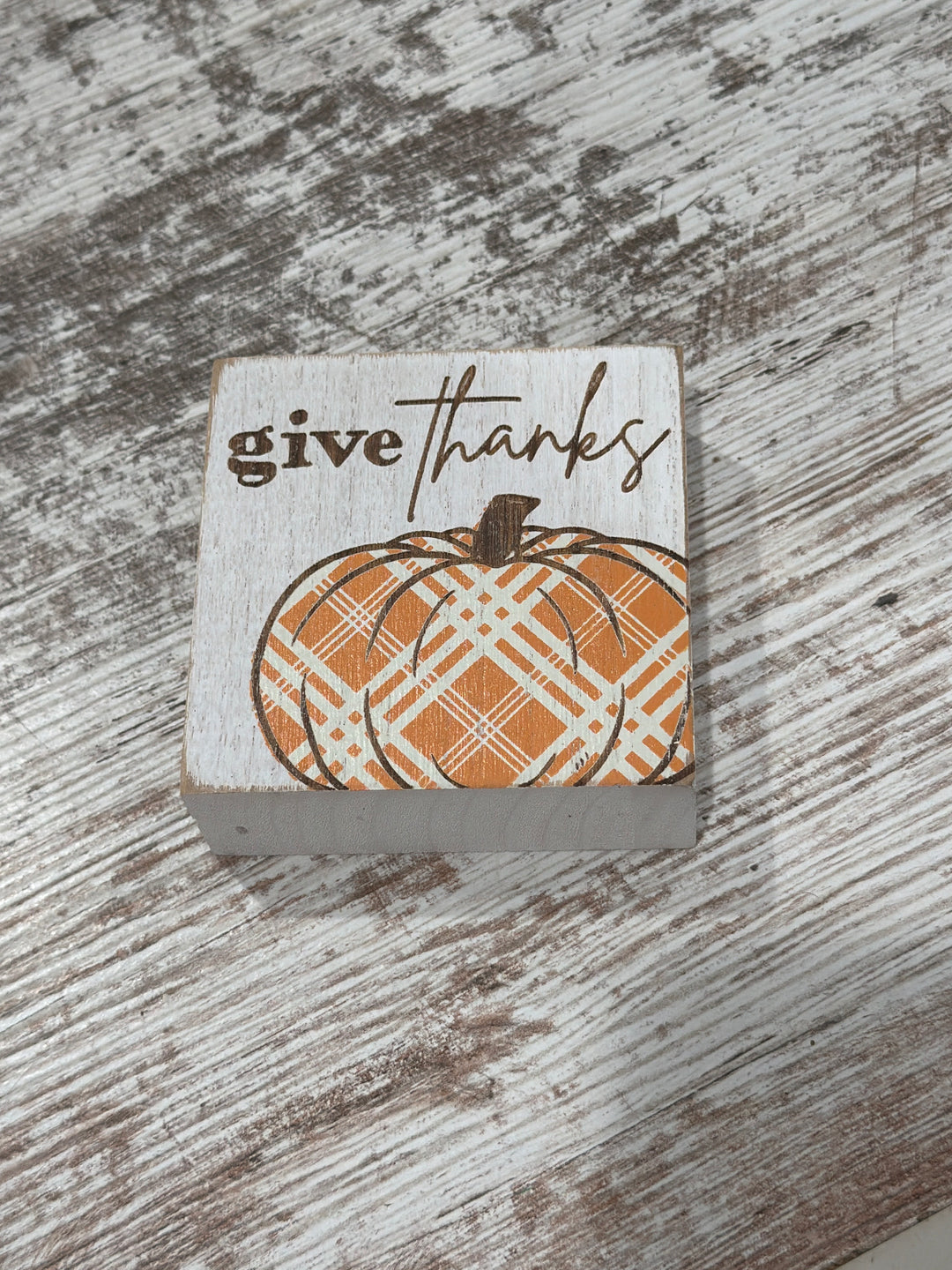 Plaid Pumpkin Block