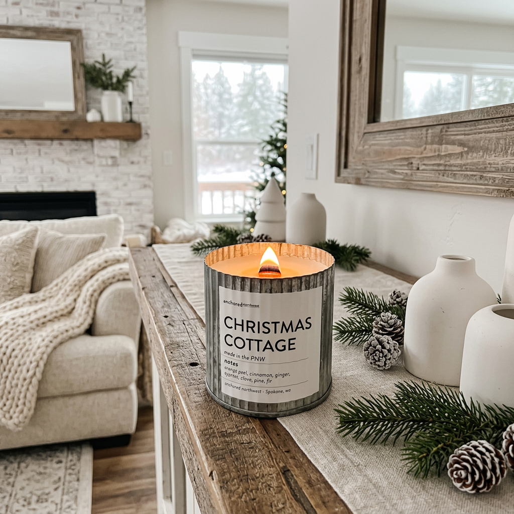 Christmas Cottage | Cozy Holiday Wood Wick Candle