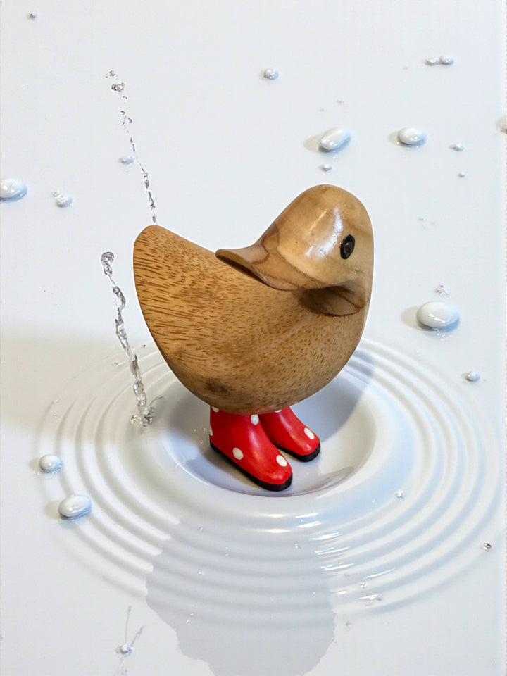 Polka Dot Boots Bamboo Ducky 