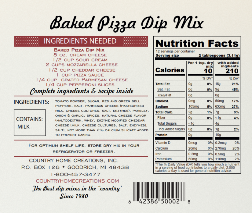 Artisan Kitchen- Baked Pizza Dip Mix