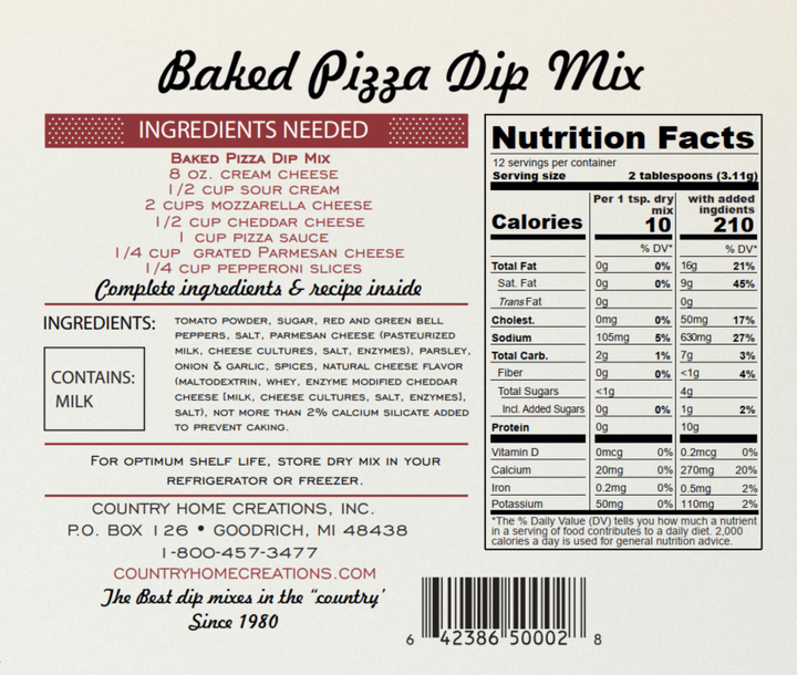 Artisan Kitchen- Baked Pizza Dip Mix