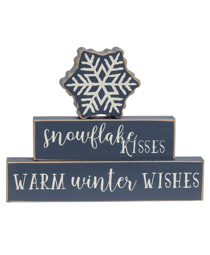 Snowflake Kisses Stacking Blocks, 3/Set