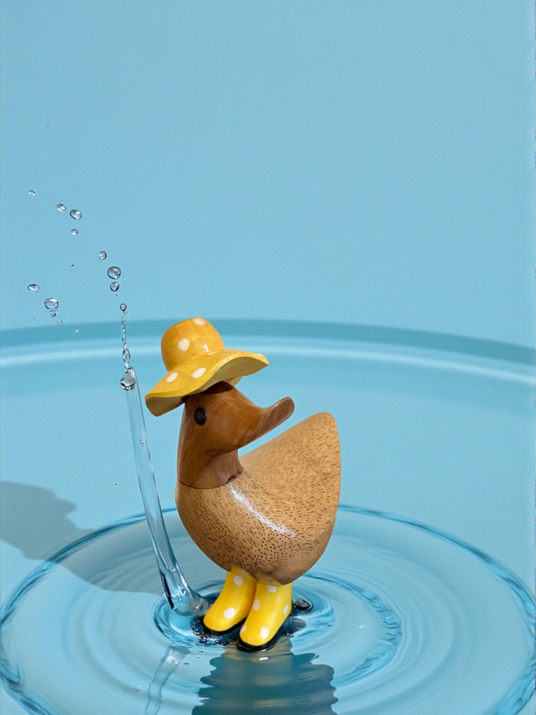 Polka Dot Hat Bamboo Ducky 
