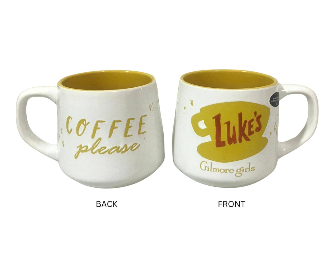 Gilmore Girls Coffee Wax Resist 18oz Tapered Pottery Mug