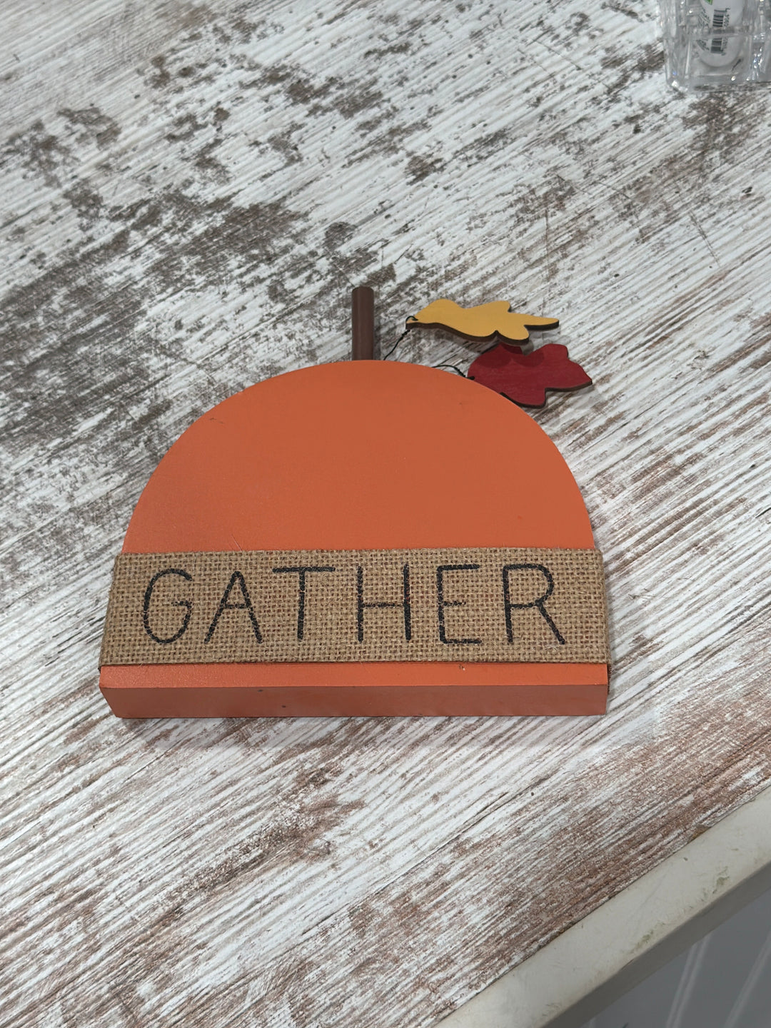 Gather Wooden Pumpkin