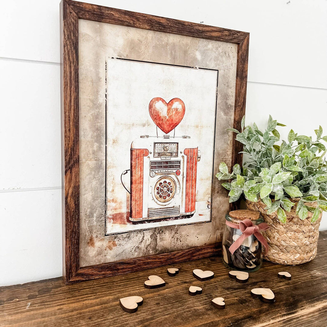 Vintage Valentine Radio Art Print