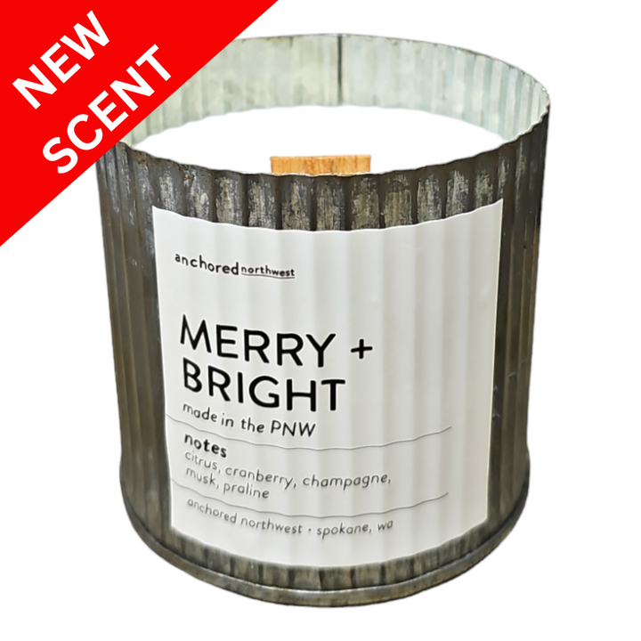 Merry + Bright Rustic Vintage Wood Wick Fall Candle