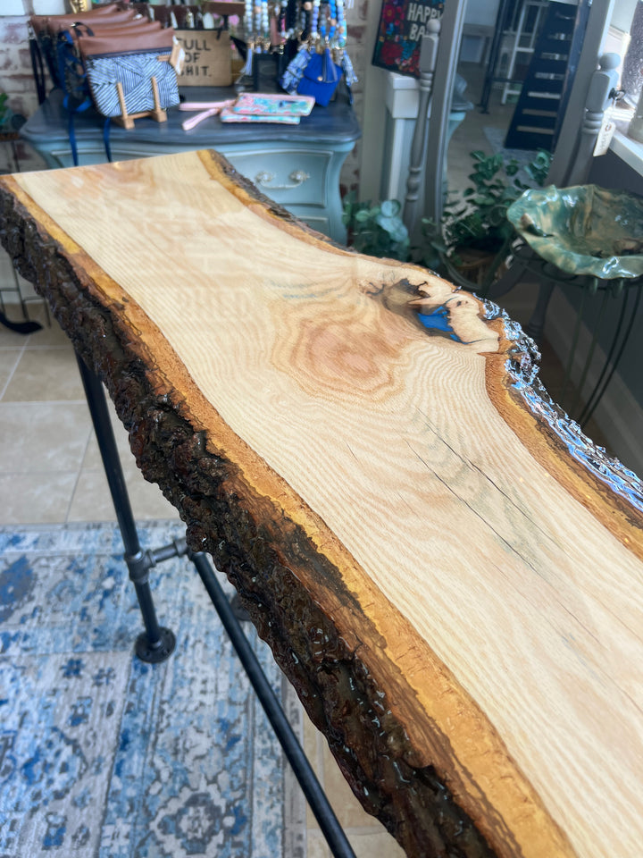 Red Oak Double Live Edge Bar Top