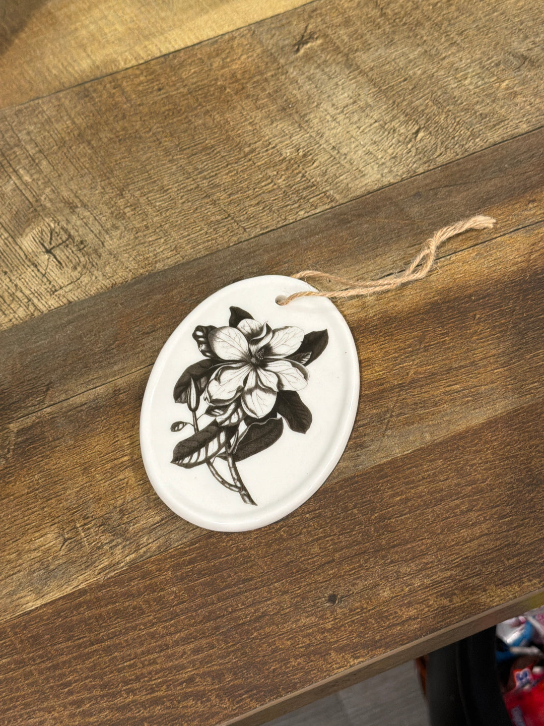 Magnolia Design Ceramic Ornament