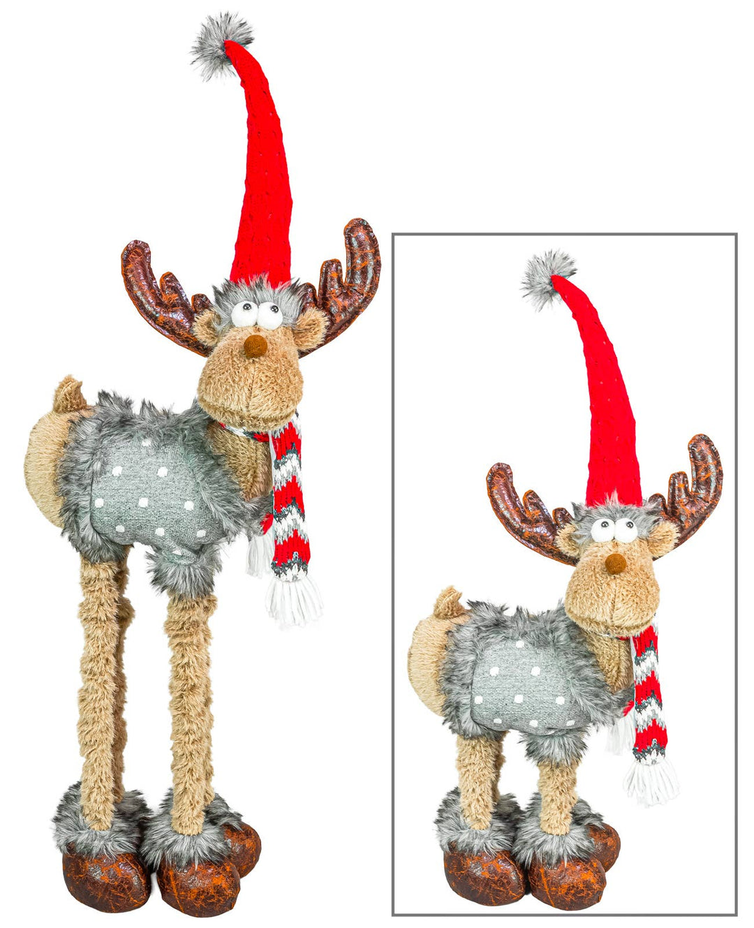 Warmhearted Christmas Moose Stretch Legs Small