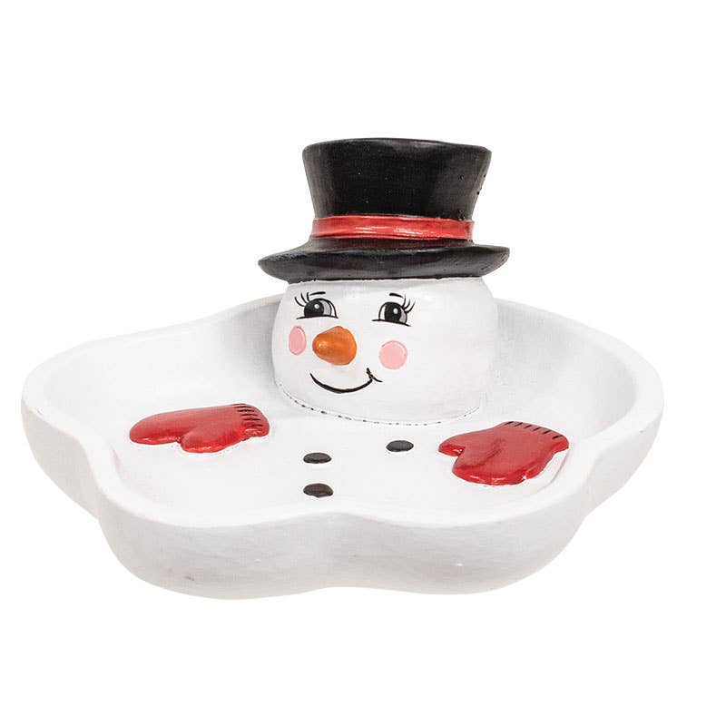 Nostalgic Resin Melting Snowman Trinket Dish