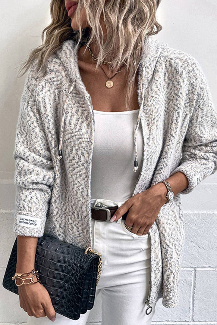 Casual Zip-Up  Hoodie Cardigan Sweater