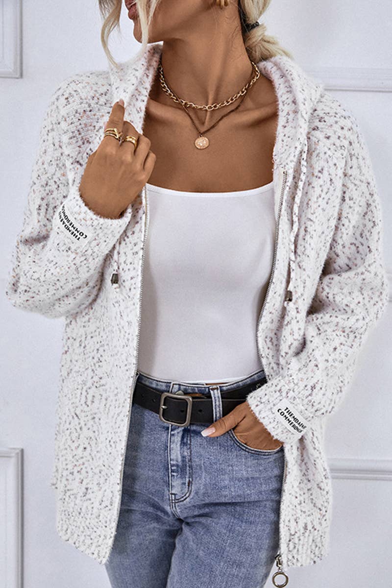 Casual Zip-Up  Hoodie Cardigan Sweater