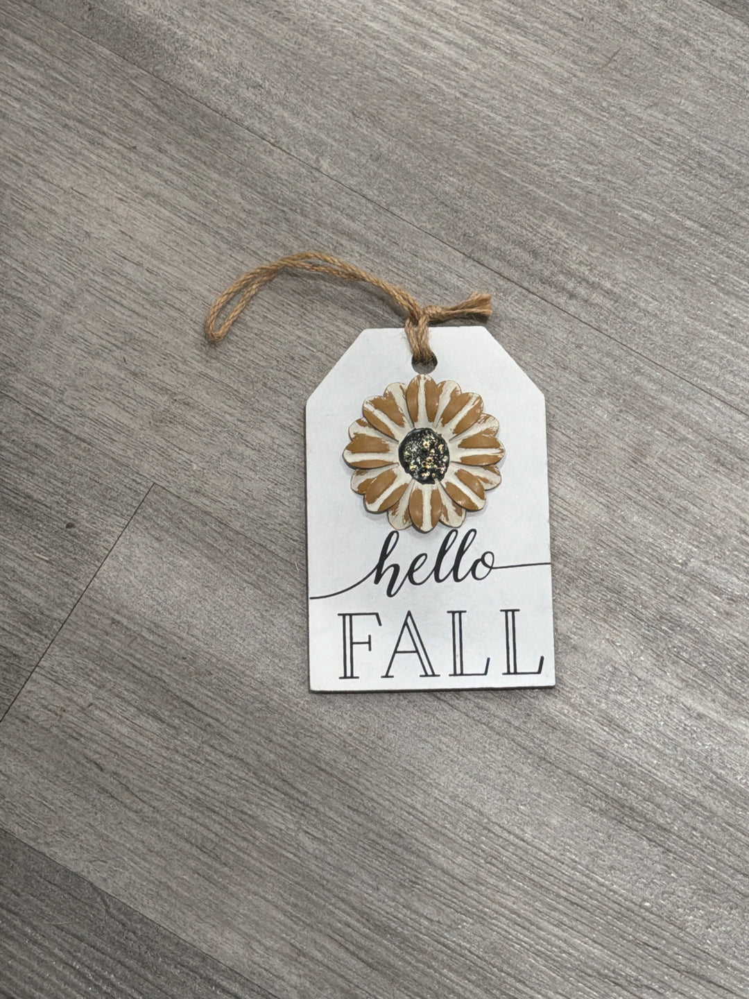 Hello Fall Sunflower Tag