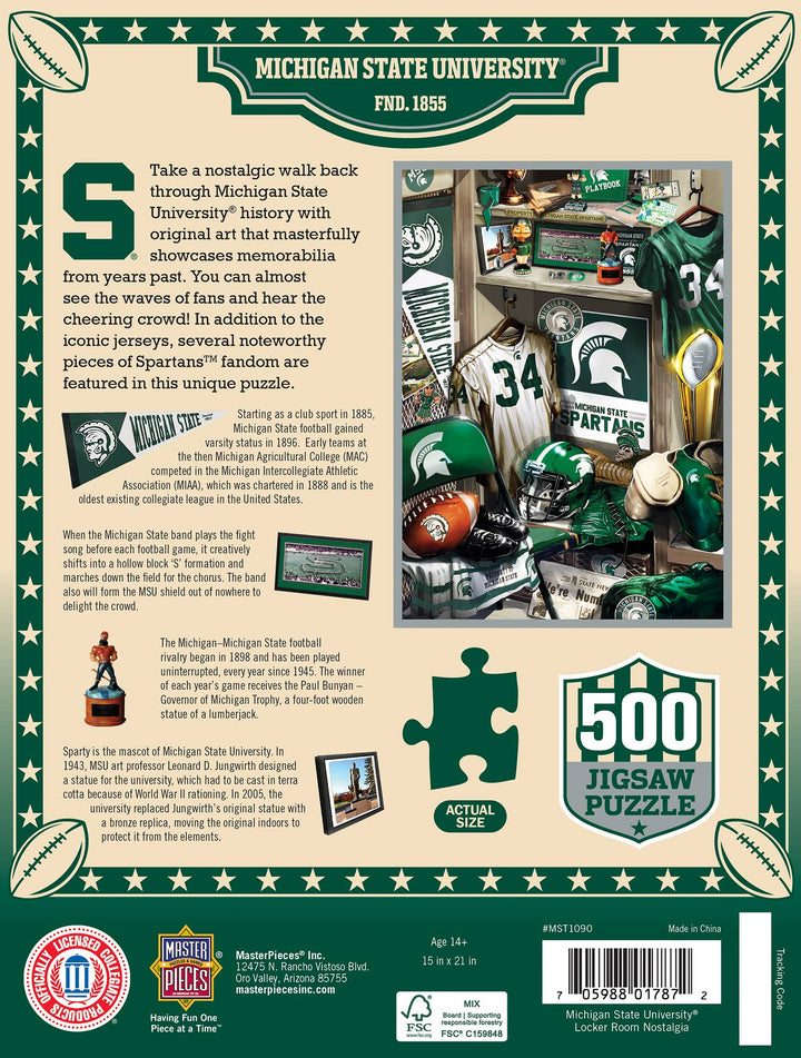 Michigan State Spartans - Locker Room 500 Piece Puzzle