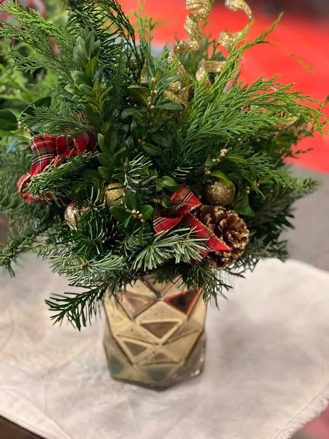 Christmas Centerpiece with Fresh Winter Greens Thursday, December 10th @ 6pm