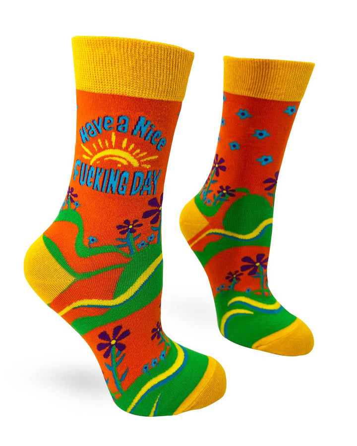 Have a Nice F**king Day Sassy Ladies' Novelty Crew Socks