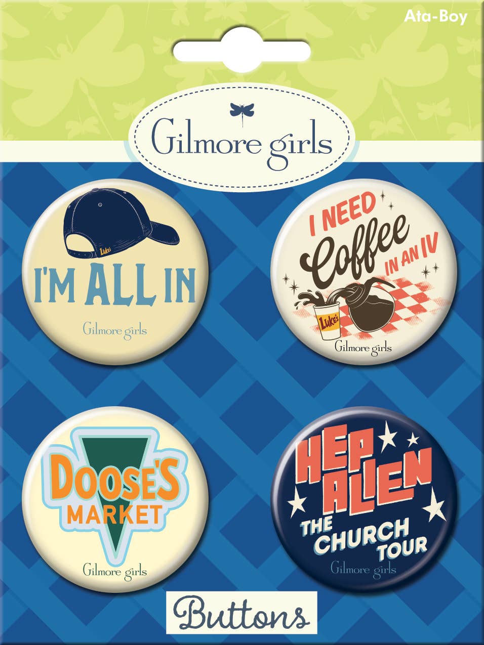 Gilmore Girls Carded Four Button Set # 4
