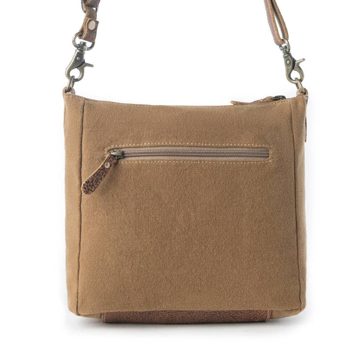 Crestbloom Vintage Crossbody Bag for Women in navy with print detail