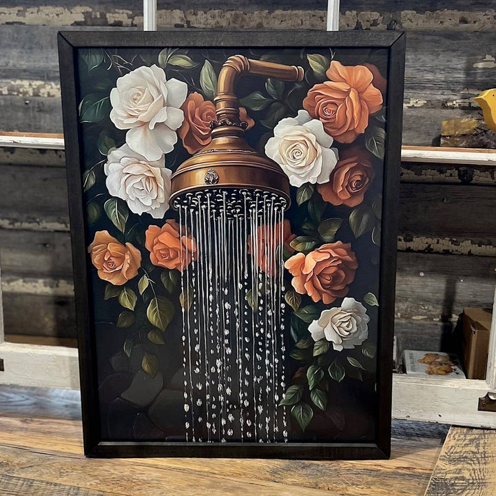 Vintage Floral Shower Box Frame