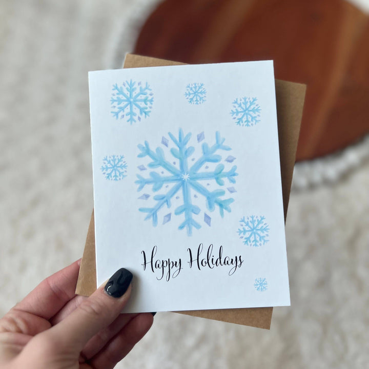 Happy Holidays Snowflake Winter Greeting Card