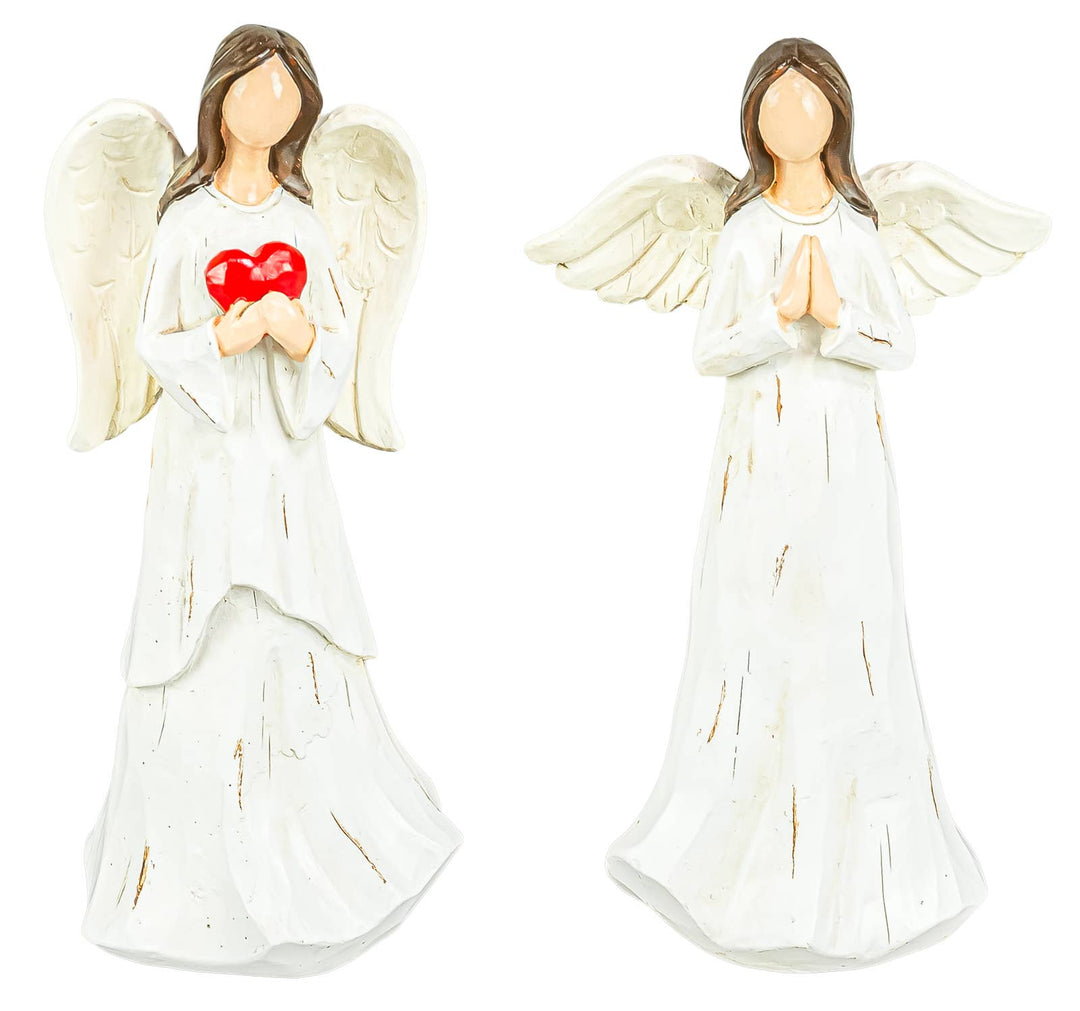 Heart Prayer Christmas Angel Figurine